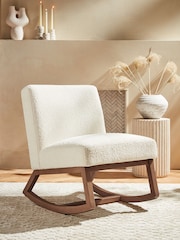 Casual Boucle Oyster Natural Flynn Rocking Chair - Image 1 of 10