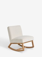 Casual Boucle Oyster Natural Flynn Rocking Chair - Image 5 of 10