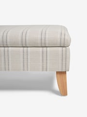 Thatched Linen Look Stripe Natural Albury Large with Storage Footstool - Image 6 of 8