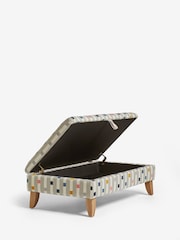 Chunky Stripe Geo Grey Albury Large Footstool - Image 6 of 9