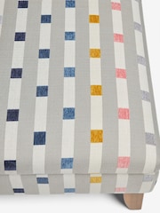 Chunky Stripe Geo Grey Albury Large Footstool - Image 8 of 9