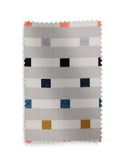 Chunky Stripe Geo Grey Albury Large Footstool - Image 9 of 9