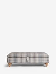 Versatile Check Nevis Grey Albury Large Footstool - Image 3 of 8