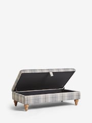 Versatile Check Nevis Grey Albury Large Footstool - Image 5 of 8
