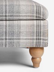 Versatile Check Nevis Grey Albury Large Footstool - Image 6 of 8