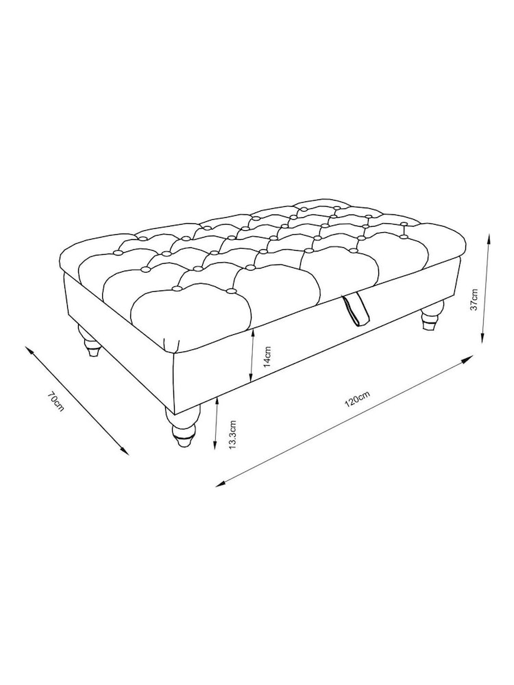 Versatile Check Nevis Grey Albury Large Footstool - Image 8 of 8
