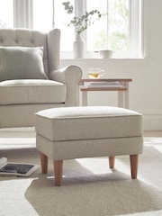 Tweedy Plain Light Natural Sherlock Storage Footstool - Image 1 of 8
