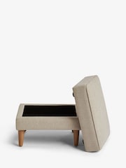 Tweedy Plain Light Natural Sherlock Storage Footstool - Image 6 of 8