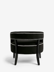 Soft Velvet Black Remi Wood Accent Chair - Image 7 of 9