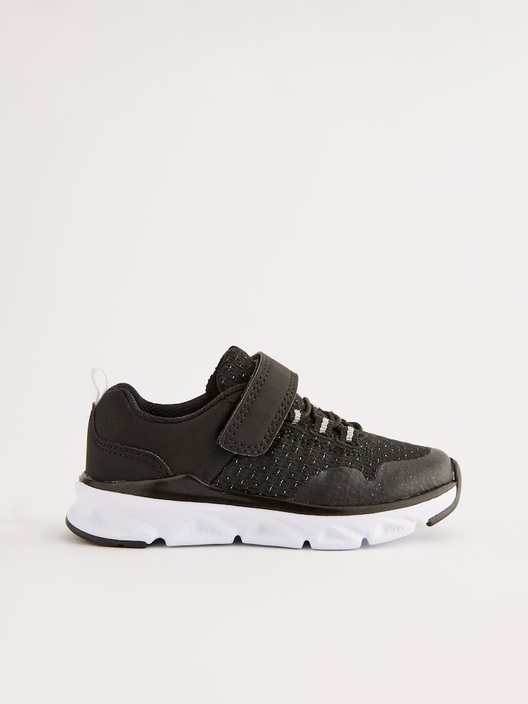 Black Elastic Lace-Up Sports Trainers - Image 2 of 5