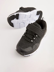 Black Elastic Lace-Up Sports Trainers - Image 3 of 5