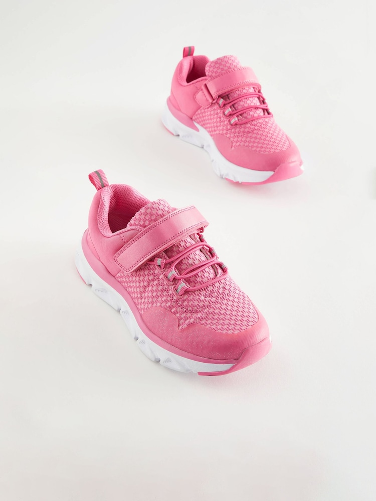 Pink Elastic Lace-Up Sports Trainers - Image 1 of 6