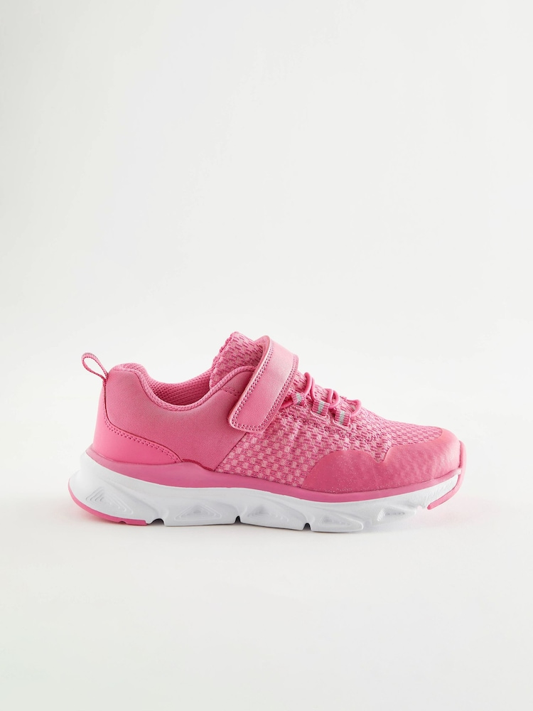 Pink Elastic Lace-Up Sports Trainers - Image 2 of 6