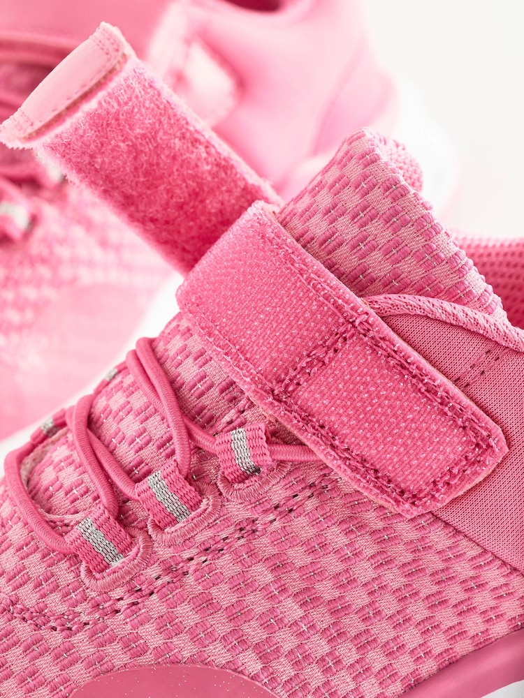 Pink Elastic Lace-Up Sports Trainers - Image 6 of 6
