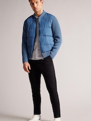 Ted Baker Spores Mid Blue Long Sleeve Regular Wadded Zip Through Jacket - Image 3 of 5