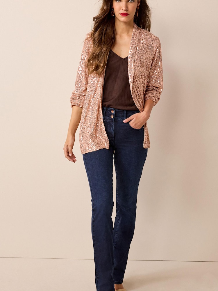 Gold Sparkle Sequin Blazer - Image 2 of 6 Gold Sparkle Sequin Blazer - Image 2 of 6