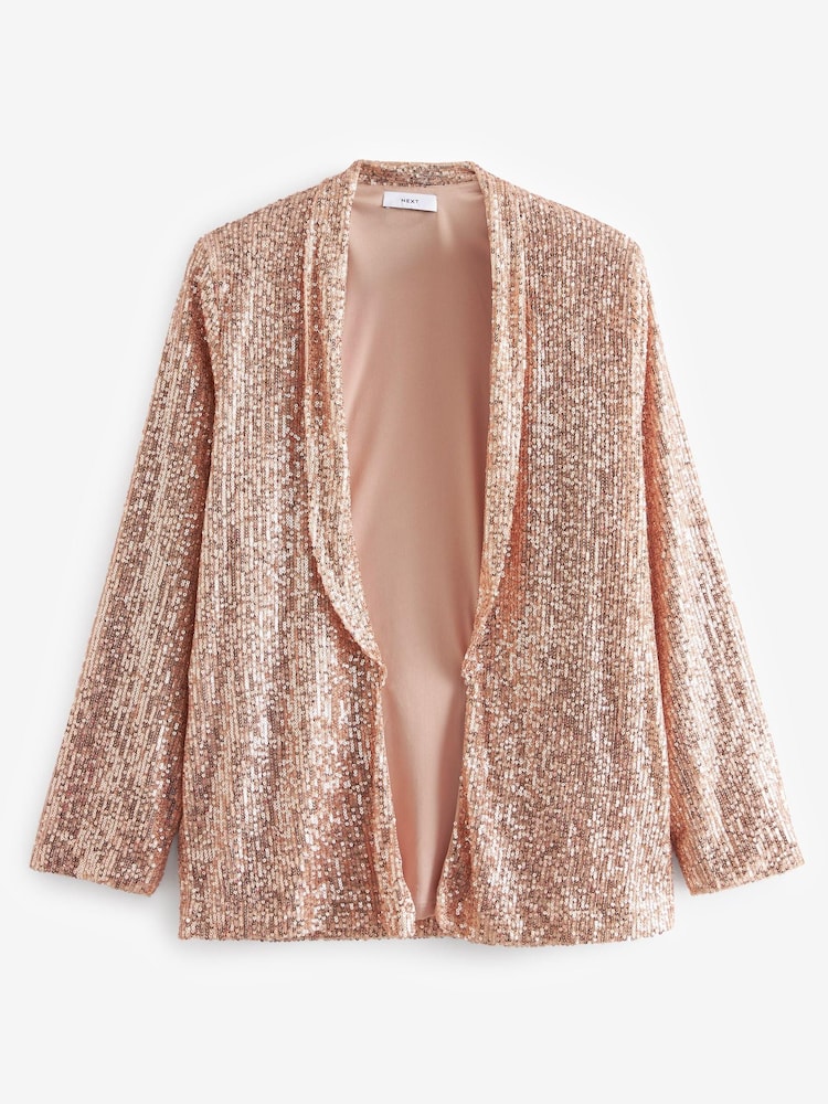Gold Sparkle Sequin Blazer - Image 6 of 6 Gold Sparkle Sequin Blazer - Image 6 of 6