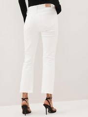 Paige Cream Colette Crop Flare Raw Hem Jeans - Image 2 of 5