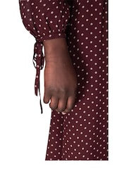 Whistles Red Spot Print Trapeze Midi Dress - Image 1 of 1