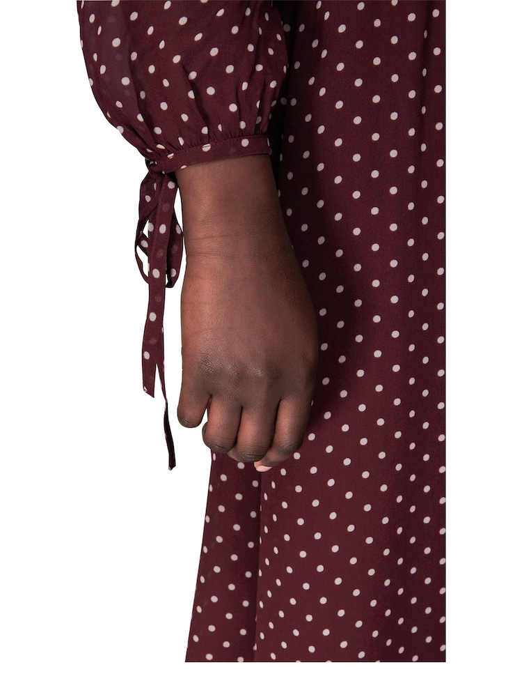 Whistles Red Spot Print Trapeze Midi Dress - Image 1 of 1 Whistles Red Spot Print Trapeze Midi Dress - Image 1 of 1