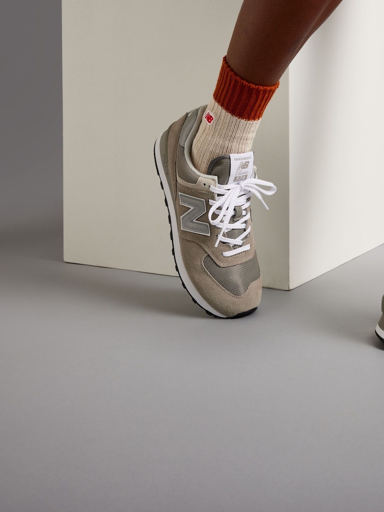 New Balance Light Grey Mens 574 Trainers - Image 4 of 13