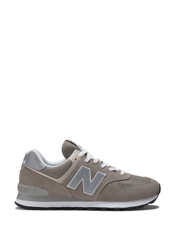 New Balance Light Grey Mens 574 Trainers - Image 5 of 13