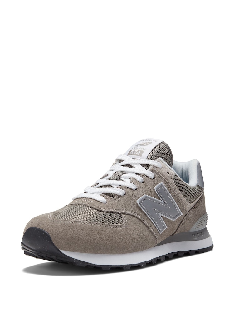 New Balance Light Grey Mens 574 Trainers - Image 8 of 13