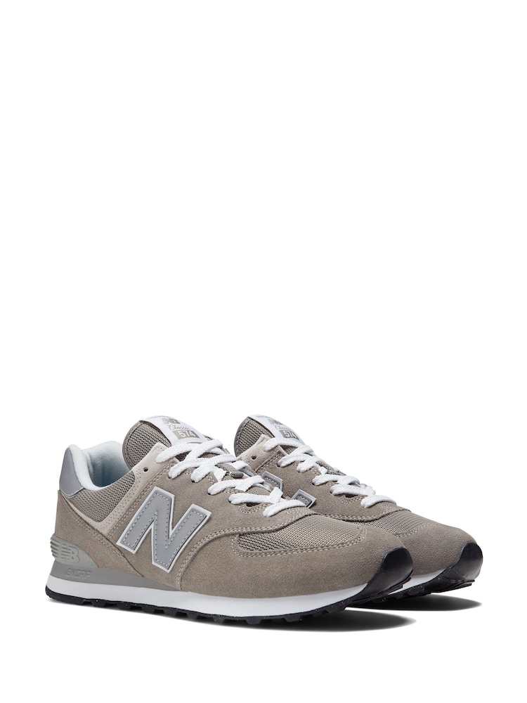 New Balance Light Grey Mens 574 Trainers - Image 9 of 13