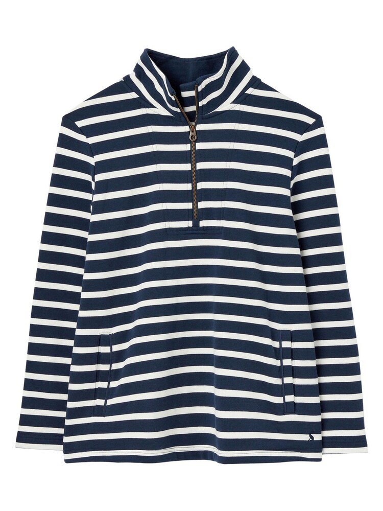 Joules Blue Pip Stripe Sweatshirt - Image 6 of 6