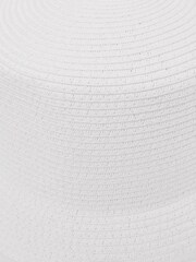 Reiss White Lexi Bucket Woven Bucket Hat - Image 3 of 3