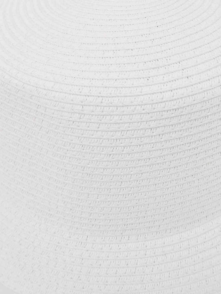 Reiss White Lexi Bucket Woven Bucket Hat - Image 3 of 3