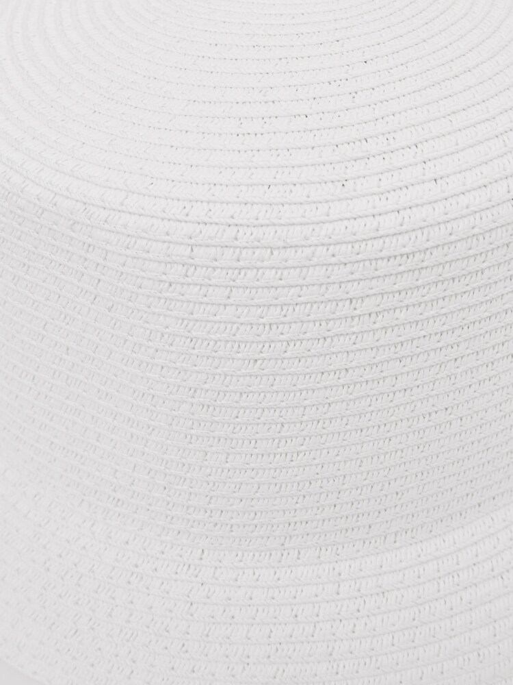 Reiss White Lexi Bucket Woven Bucket Hat - Image 3 of 3 Reiss White Lexi Bucket Woven Bucket Hat - Image 3 of 3