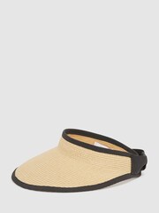 Reiss Natural Ella Paper Straw Visor - Image 1 of 4