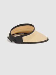 Reiss Natural Ella Paper Straw Visor - Image 3 of 4