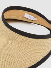 Reiss Natural Ella Paper Straw Visor - Image 4 of 4