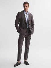 Reiss Soft Blue Premote Slim Fit Cotton Cutaway Collar Shirt - Image 5 of 5