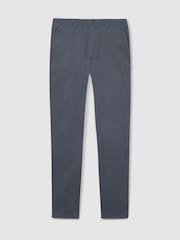 Reiss Airforce Blue Pitch Slim Fit Washed Cotton Blend Chinos - Image 2 of 6