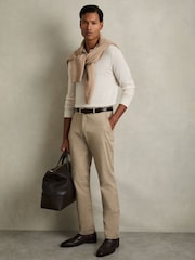 Reiss Stone Pitch Slim Fit Washed Cotton Blend Chinos - Image 1 of 6