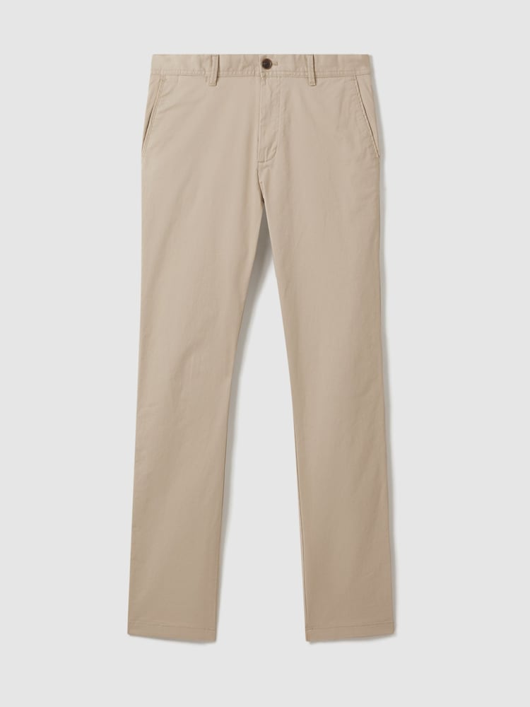 Reiss Stone Pitch Slim Fit Washed Cotton Blend Chinos - Image 2 of 6
