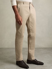 Reiss Stone Pitch Slim Fit Washed Cotton Blend Chinos - Image 3 of 6