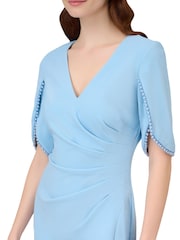 Adrianna Papell Knit Crepe Pearl Trim Dress - Image 4 of 5