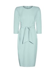 Adrianna Papell Green Knit Crepe Tie Waist Sheath Dress - Image 4 of 4