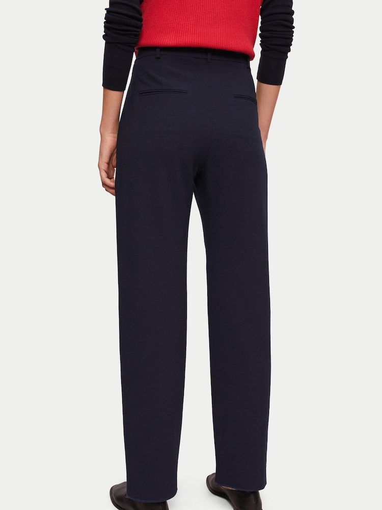 Jigsaw Blue Crosshatch Logan Trousers - Image 2 of 5 Jigsaw Blue Crosshatch Logan Trousers - Image 2 of 5