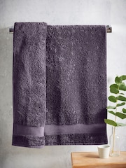 Purple Plum Egyptian Cotton Towel - Image 3 of 5