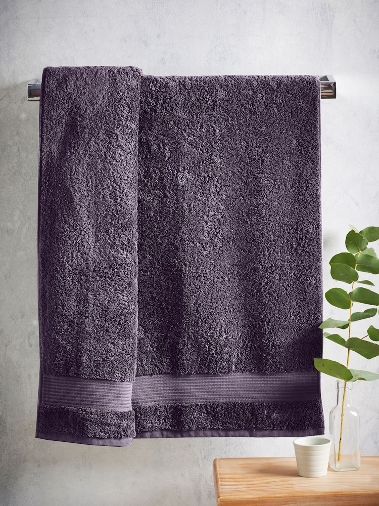 Purple Plum Egyptian Cotton Towel - Image 3 of 5