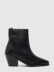 Schuh Callie Leather Western Black Boots - Image 1 of 4