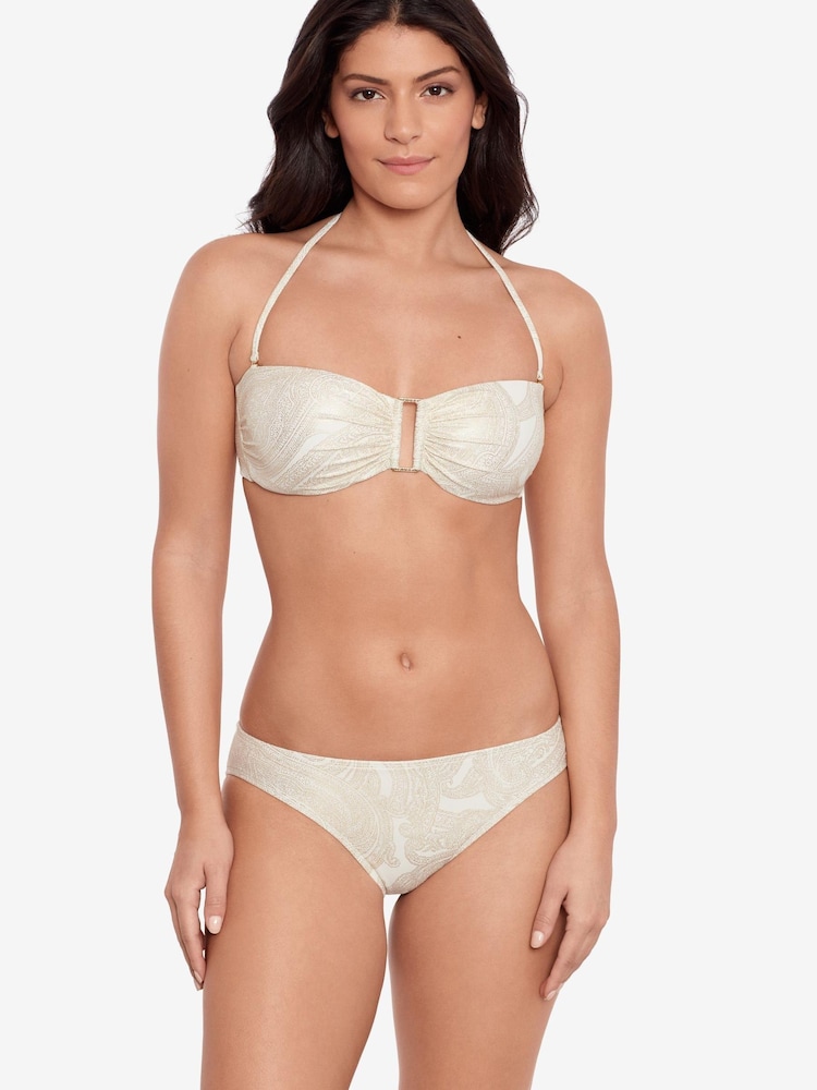 Lauren Ralph Lauren Gold Ring Bandeau Bikini Top - Image 1 of 5 Lauren Ralph Lauren Gold Ring Bandeau Bikini Top - Image 1 of 5