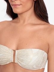 Lauren Ralph Lauren Gold Ring Bandeau Bikini Top - Image 4 of 5