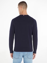 Tommy Hilfiger Blue V-Neck Jumper - Image 2 of 6