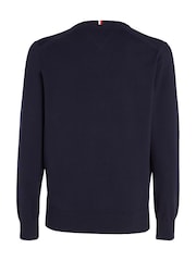 Tommy Hilfiger Blue V-Neck Jumper - Image 5 of 6